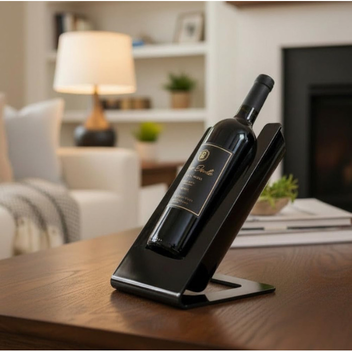 Акумуляторний охолоджувач для пляшок та вина, чорний глянцевий, зі змінним акумулятором
