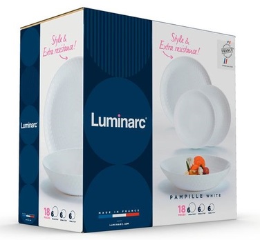 Сервиз Luminarc Pampille White, 18 предметов (6785915)