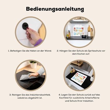 Фартух для плити, кухонний фартух, вініл, 78x52 см, декор для кухні, облицювання стіни, кришка для плити - сіро-чорна (кухня - креслення, 52Д x 65Ш см)