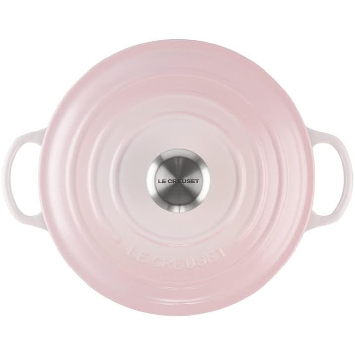 Чавунна каструля Le Creuset Signature, 24 см, 4,1 л, для всіх типів плит та індукції (Shell Pink)
