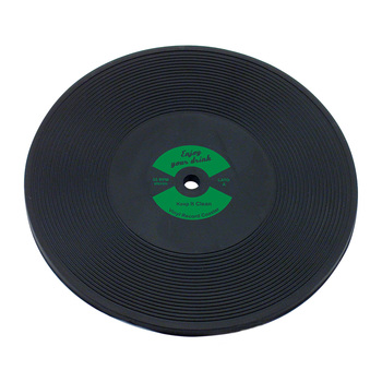 D005G Костер 'LP Disk' d 100 мм,колір чорний з зеленою вставкою, каучук