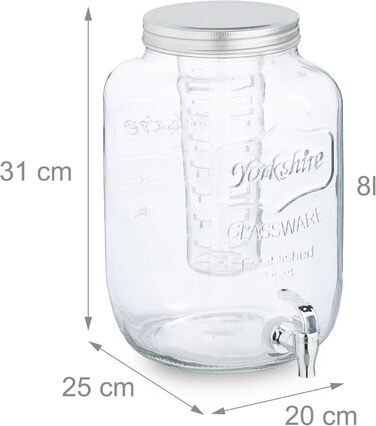 Диспенсер для напоїв 8 л Relaxdays