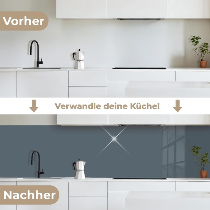 Кухонний фартух 60x250 см, самоклеючий фартух, кухонний фартух, кухонний фасад, самоклеючі кухонні фартухи - Осінь (кольори - Синій, 60 x 250 см)