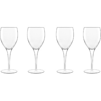 Набір келихів для вина Luigi Bormioli Michelangelo, великий, 380 мл, скляний посуд, безпечний для посудомийної машини, з ніжками, армованими титаном, подарункова коробка в комплекті, виготовлено в Італії, 4 предмети XL Burgundy