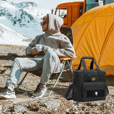 Тактична ланч-сумка для чоловіків 12,3 л чорна Bunnychic