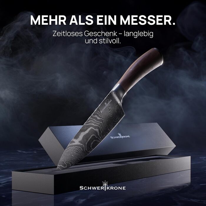 Нож для мяса Schwertkrone Рукоять из оливкового дерева Универсальный нож Нож для ветчины (34 см)