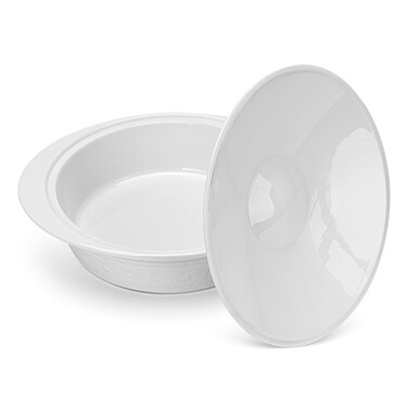 Форма для запікання Fissman кругла з кришкою PARMIGIANO 292х25х72 см / 17 л порцеляна (13708)