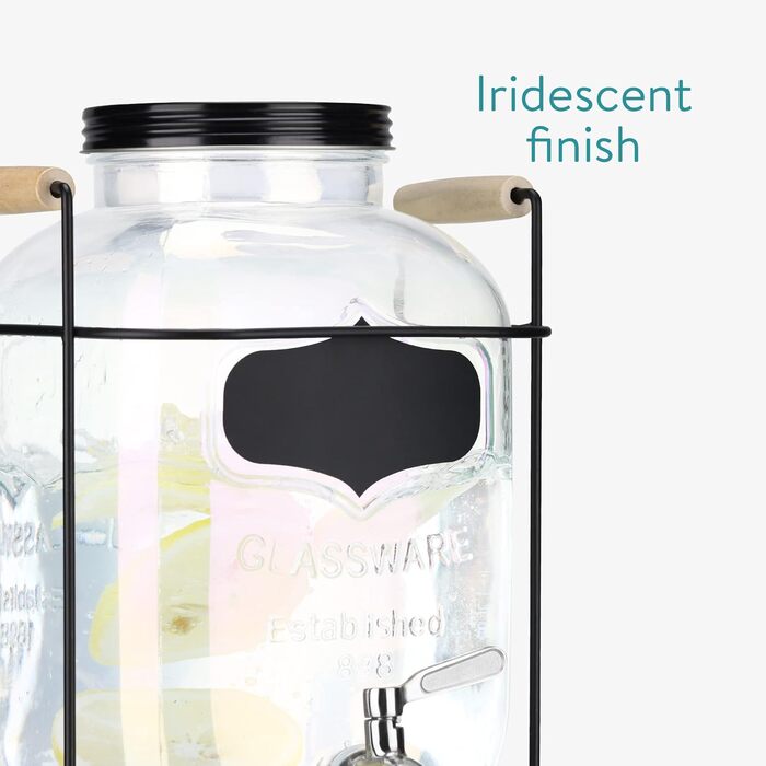 Диспенсер для напитков стеклянный 5 л Navaris