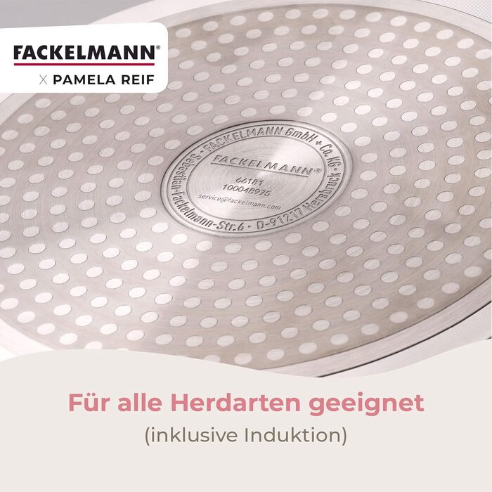 Сковорода 24 см с ребристым дизайном, пастельно-бежевый Pamela Reif Fackelmann