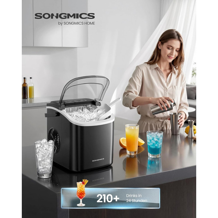 Ледогенератор для дома и вечеринок 9 кубиков за 6 минут 100 Вт SONGMICS
