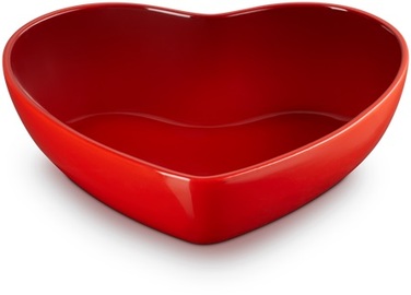 Блюдо сервировочное в форме сердца 30 см, красное Heart Le Creuset