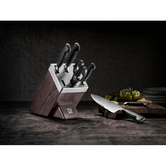Набор ножей с блоком, 7 предметов, коричневый Four Star Zwilling