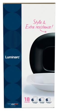 Сервиз столовый Luminarc Carine Black&White, 18 предметов (6773529)