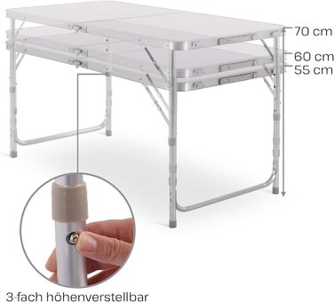 Складной кемпинговый стол белый Raburg