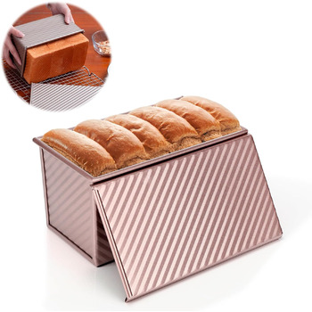 Форма для выпечки тостов с крышкой 21,3 x 11 x 11,5 см, розовое золото Farerkass