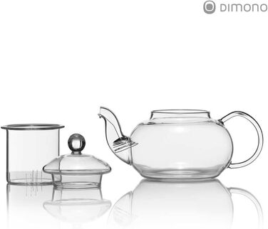 Чайник заварочный стеклянный с фильтром для чая 0,6 л Dimono