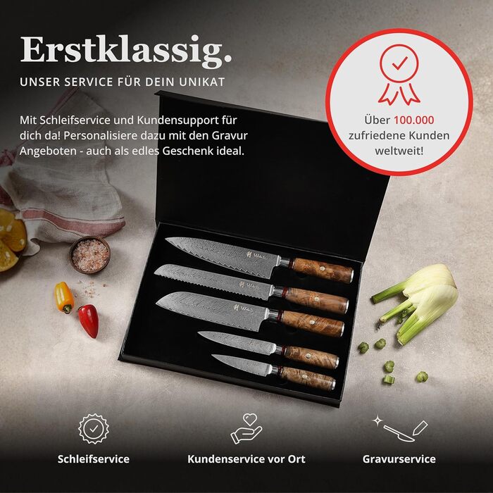 Набір кухонних ножів 6 шт Wakoli