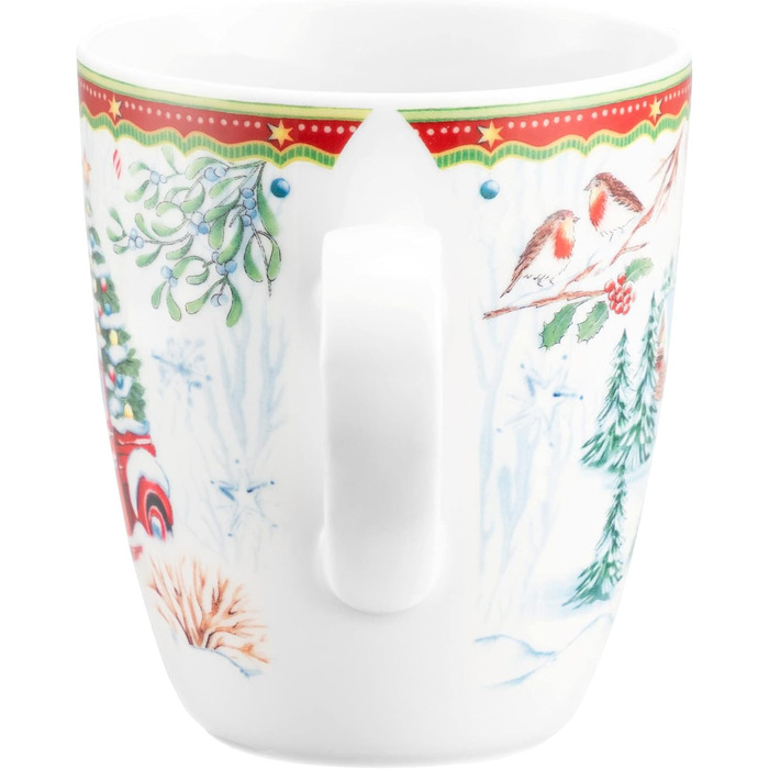 Різдвяна кружка з ручкою, різдвяна машина, порцеляна, 400 мл, 65296 -