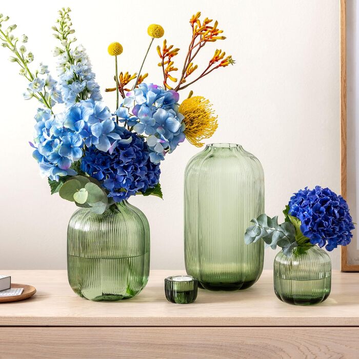Ваза скляна декоративна 16 х 28 см, зелений Fleur Villeroy & Boch