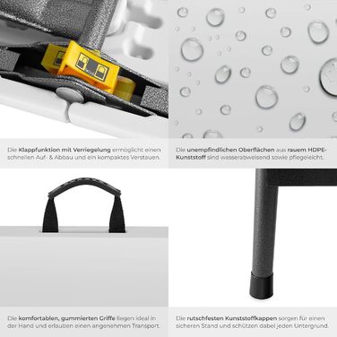 Комплект садовой мебели из 3 предметов белый tectake