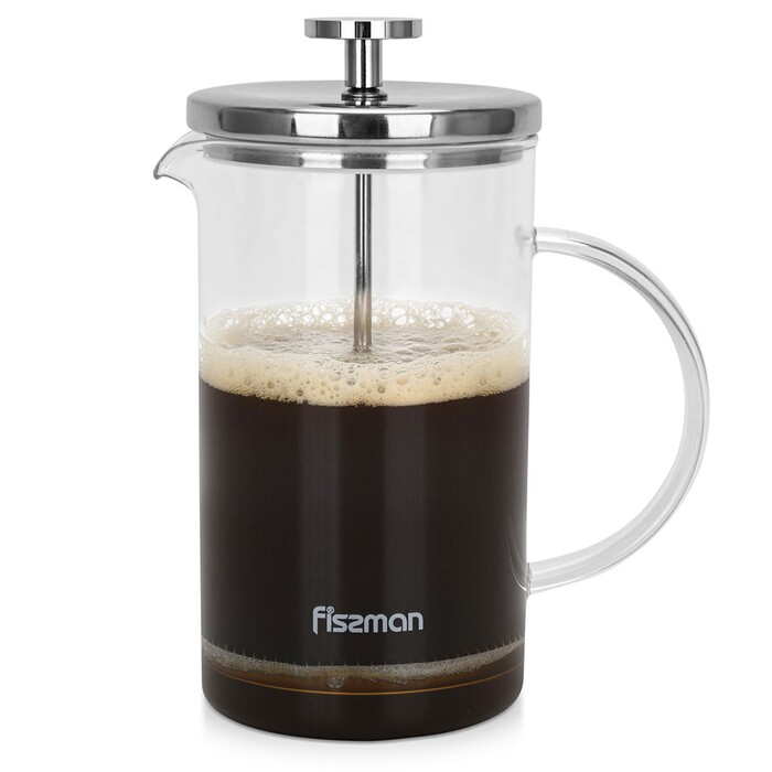 Заварювальний чайник з поршнем Fissman AFFOGATO 800 мл скляна колба (9099)