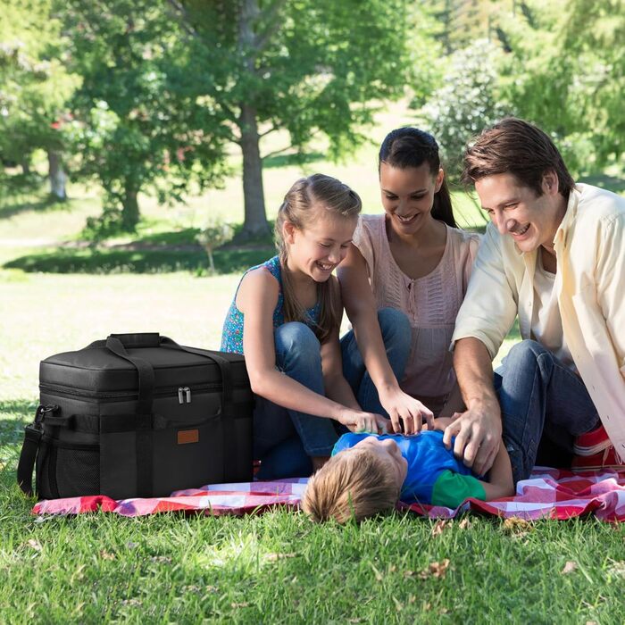 Термосумка 30 л чорна Lifewit