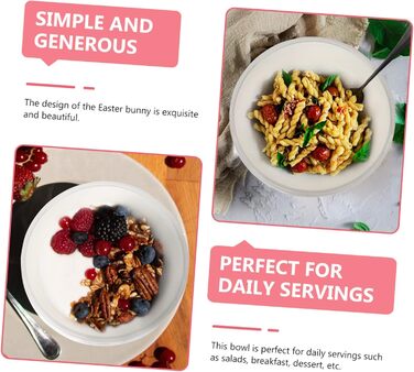 Елегантна керамічна миска з візерунком кролика 470 мл Cabilock