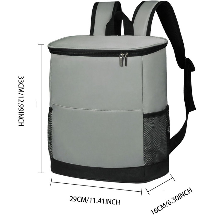 Большой терморюкзак серый Generisch