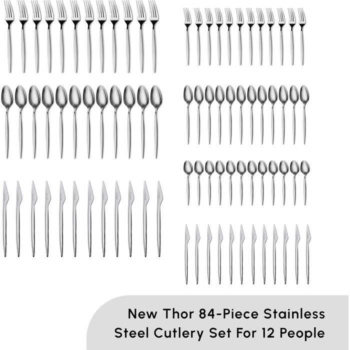 Набір столових приладів із 84 предметів з коробкою KARACA