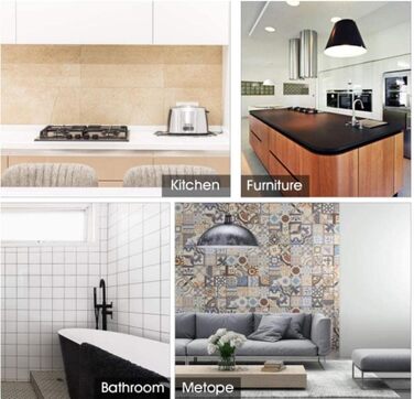 Ретро-наклейки на плитку з зеленою цеглою для кухонного фартуха 30 х 15 см ZAHHYG