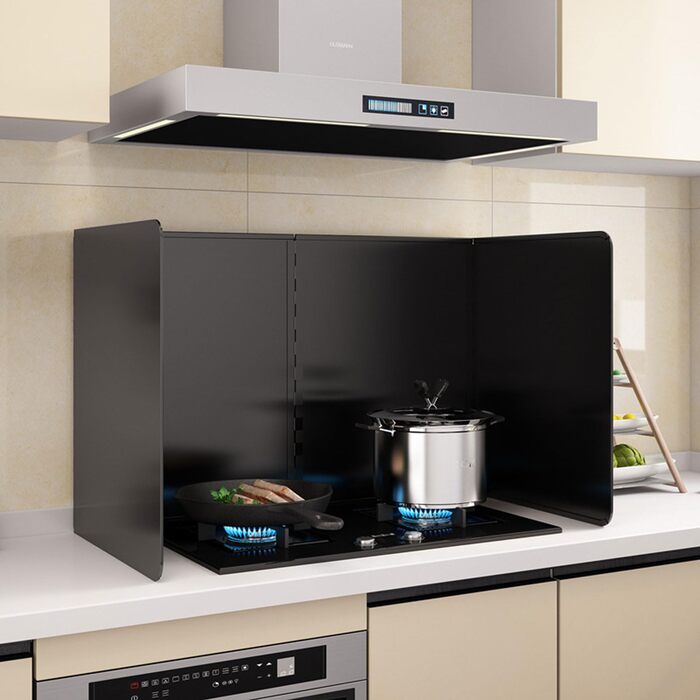 Складаний бризкозахисний екран для кухні, бризкозахисний екран для плити, легко миється, підтримує чистоту плити та кухонного фартуха (40 x 40 см) (45 x 80 x 50 см)