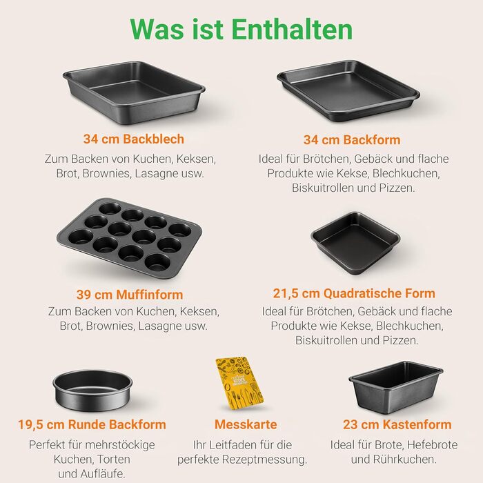 Набор листов для выпечки из 6 предметов с антипригарным покрытием NutriChef