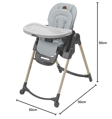 Дитячий стільчик для годування від 0 до 14 світло-сірий Minla Maxi-Cosi