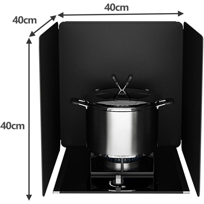 Складаний бризкозахисний екран для кухні, бризкозахисний екран для плити, легко миється, підтримує чистоту плити та кухонного фартуха (40 x 40 см)