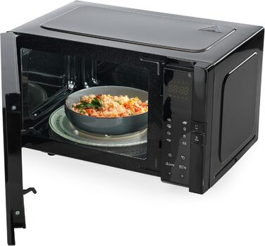 Мікрохвильова піч Hisense H20MOBP1HI / 700 Вт / InverterTech / Керамічне покриття / Преміальне скло / Виготовлена на замовлення, багатофазне приготування / Функція розморожування / 5 рівнів потужності / Блокування від дітей / Чорна (25 л, цифрове керуванн