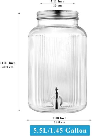 Диспенсер для напоїв з краном 5,5 л Evanda