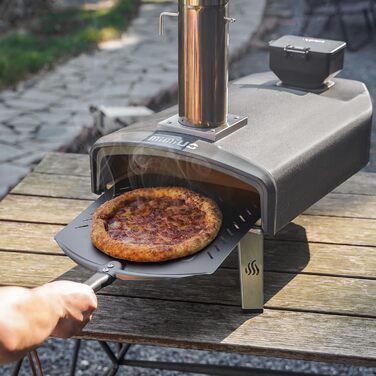 Портативна піч для піци з квадратним каменем 33 см і вбудованою лійкою для пелет Mimiuo