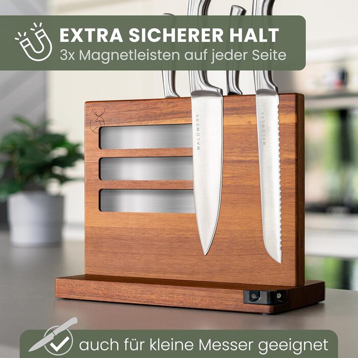 Магнітний блок для ножів двосторонній WALDWERK