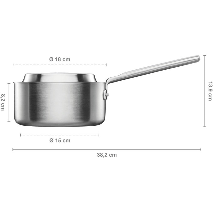 Ківш 1,8 л Fiskars Norden, без покриття (1067637)