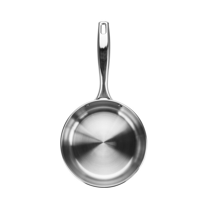 Ківш Fissman ABSOLUTE PRO 18x9 см / 2,2 л зі скляною кришкою нержавіюча сталь (5545)