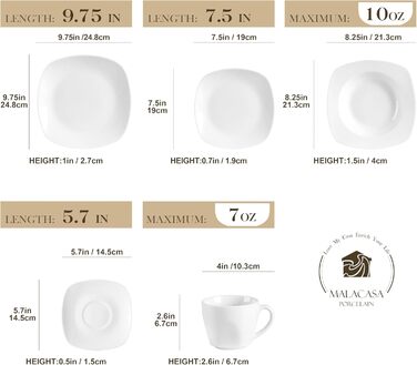 Серія Elisa, 12-предметний кремовий порцеляновий кавовий набір, кавові чашки та блюдця на 6 осіб для кави, чаю, десертів (білий, набір посуду (60 предметів))