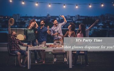 АЛЄВМУМ Набір з 6 дозаторів та підставки для шотів, багатофункціональний дозатор для бару, для наповнення рідинами, тримач для коктейлів, лікеру, шотів, інструмент для напоїв з пензликом, прозорий