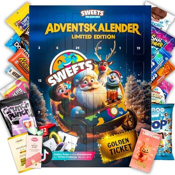 Адвент-календарь 2025 XXL американские сладости и снеки, 24 предмета Sweets aus aller Welt