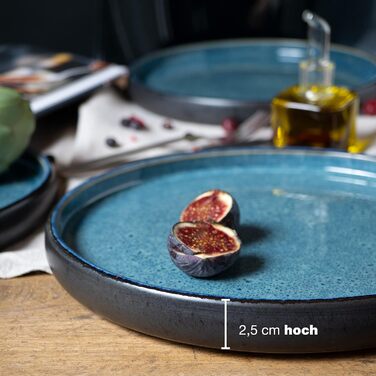 Обеденная тарелка 26 см - Набор тарелок из керамогранита - Набор посуды для сервировки 4 шт. больших тарелок, 4 шт.