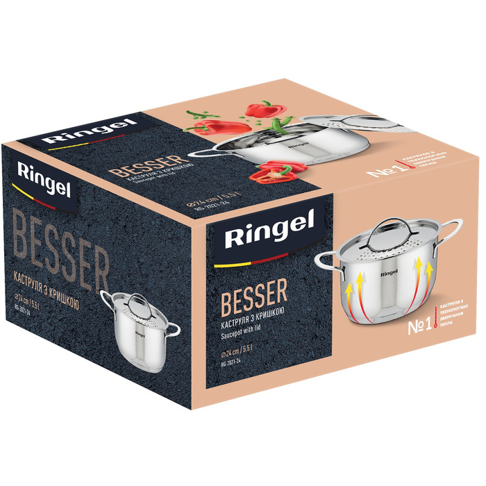 Кастрюля RINGEL Besser (5.5 л) 24 см (6869645)