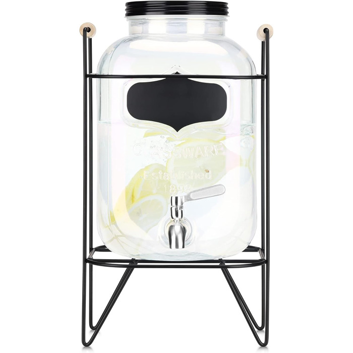 Диспенсер для напитков стеклянный 5 л Navaris