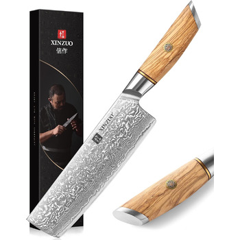 Поварской нож накири 18,2 см, дамасская сталь XINZUO