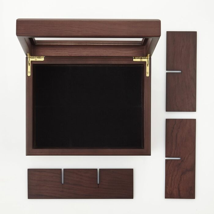 Чайна коробка від Apace Living - Розкішна дерев&39яна коробка для зберігання чаю - 8 відділень для чайних пакетиків - Чайна коробка ручної роботи з віконцем, стійким до подряпин - Елегантна коробка для зберігання чайних пакетиків (горіх, 6 відділень)