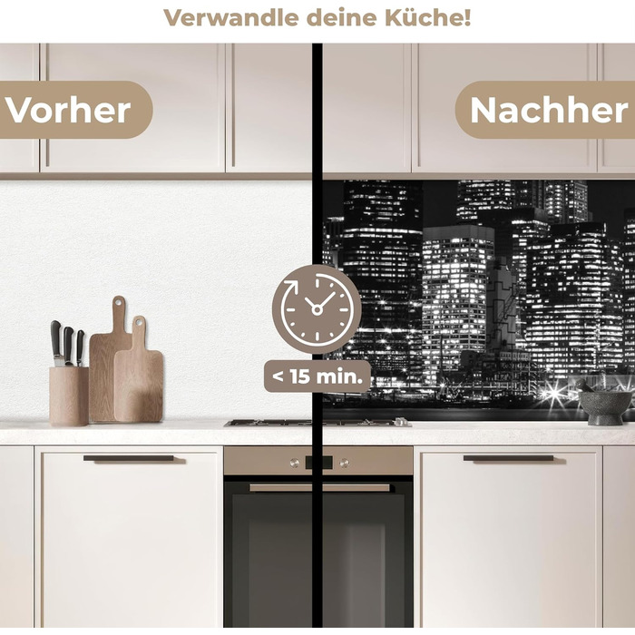 Кухонний фартух 60x80 см Самоклеючий настінний захисний екран для кухні Кухонний фартух Кухонні фасади Кухонні фартухи Кухонна стіна Вода - Пейзаж - (Нью-Йорк - Міст, 60 x 250 см)