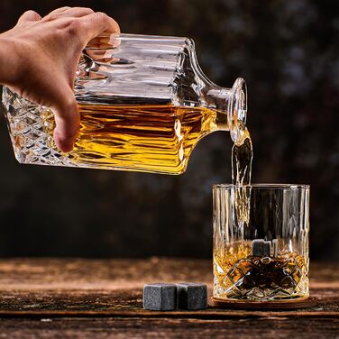 Подарунковий набір 18 каменів для віскі з оксамитовим мішечком та щипцями Whisiskey